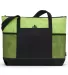 1100 Gemline Select Zippered Tote APPLE GREEN front view