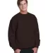 1102 Bayside Fleece Crew Neck Pullover Chocolate front view