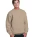 1102 Bayside Fleece Crew Neck Pullover Sand front view
