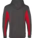 1465 Badger Drive Poly Performance Fleece Hood Graphite/ Red back view