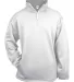 1480 Badger 1/4 Zip Poly Fleece Pullover White front view