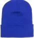 1501 Yupoong Heavyweight Cuffed Knit Cap in Royal front view
