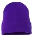 1501 Yupoong Heavyweight Cuffed Knit Cap in Purple back view