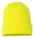 1501 Yupoong Heavyweight Cuffed Knit Cap in Safety yellow back view