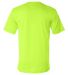 Bayside 1725 USA-Made 50/50 Short Sleeve T-Shirt w Safety Green back view