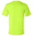 Bayside 1725 USA-Made 50/50 Short Sleeve T-Shirt w Safety Green back view