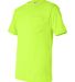Bayside 1725 USA-Made 50/50 Short Sleeve T-Shirt w Safety Green side view
