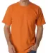 Bayside 1725 USA-Made 50/50 Short Sleeve T-Shirt w Safety Orange front view