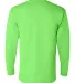 1730 Bayside Adult Long-Sleeve Tee With Pocket Lime Green back view