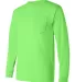 1730 Bayside Adult Long-Sleeve Tee With Pocket Lime Green side view