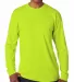 1730 Bayside Adult Long-Sleeve Tee With Pocket Lime Green front view