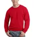 Gildan 1200 DryBlend Crew Neck Sweatshirt in Red front view