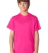 2120 Badger Youth B-Core Performance Tee in Hot pink front view