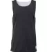 2129 Badger Youth Reverse Tank Black/ White front view