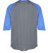 2133 Badger Youth Performance 3/4 Raglan-Sleeve Ba in Graphite/ royal back view