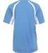 2144 Badger Youth B-Core Two-Tone Hook Tee Columbia Blue/ White back view