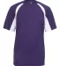 2144 Badger Youth B-Core Two-Tone Hook Tee Purple/ White front view
