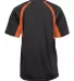 2144 Badger Youth B-Core Two-Tone Hook Tee Graphite/ Safety Orange back view