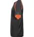 2144 Badger Youth B-Core Two-Tone Hook Tee Graphite/ Safety Orange side view