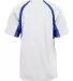 2144 Badger Youth B-Core Two-Tone Hook Tee White/ Royal back view