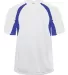 2144 Badger Youth B-Core Two-Tone Hook Tee White/ Royal front view