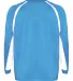 2154 Badger Youth Performance Long-Sleeve Hook Ath Columbia Blue/ White back view