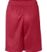 2207 Badger Youth Mesh/Tricot 6-Inch Shorts Red back view