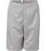 2207 Badger Youth Mesh/Tricot 6-Inch Shorts Silver front view