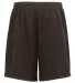 2207 Badger Youth Mesh/Tricot 6-Inch Shorts Brown back view