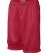 2237 Badger Youth Mini-Mesh Shorts Red side view