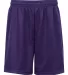 2237 Badger Youth Mini-Mesh Shorts Purple front view