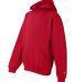 2254 Badger Youth Hooded Sweatshirt in Red side view