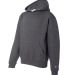2254 Badger Youth Hooded Sweatshirt in Charcoal side view