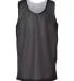 2529 Badger Youth Mesh Reversible Tank Black/ White front view