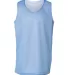 2529 Badger Youth Mesh Reversible Tank Columbia Blue/ White front view