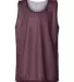 2529 Badger Youth Mesh Reversible Tank Maroon/ White front view