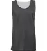 2529 Badger Youth Mesh Reversible Tank Graphite/ White front view