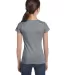 2616 LA T Girls' Fine Jersey Longer Length T-Shirt in Granite heather back view