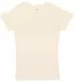 2616 LA T Girls' Fine Jersey Longer Length T-Shirt in Natural front view
