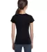 2616 LA T Girls' Fine Jersey Longer Length T-Shirt in Black back view