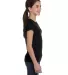 2616 LA T Girls' Fine Jersey Longer Length T-Shirt in Black side view