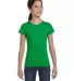 2616 LA T Girls' Fine Jersey Longer Length T-Shirt in Kelly front view