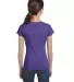 2616 LA T Girls' Fine Jersey Longer Length T-Shirt in Purple back view