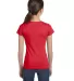 2616 LA T Girls' Fine Jersey Longer Length T-Shirt in Red back view