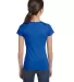 2616 LA T Girls' Fine Jersey Longer Length T-Shirt in Royal back view