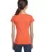 2616 LA T Girls' Fine Jersey Longer Length T-Shirt in Papaya back view
