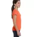 2616 LA T Girls' Fine Jersey Longer Length T-Shirt in Papaya side view