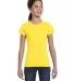 2616 LA T Girls' Fine Jersey Longer Length T-Shirt in Yellow front view
