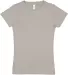 2616 LA T Girls' Fine Jersey Longer Length T-Shirt in Titanium front view