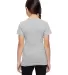 2616 LA T Girls' Fine Jersey Longer Length T-Shirt in Titanium back view
